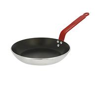 DE BUYER Choc Poêle Ronde Antiadhésive Aluminium 3 mm Epaisseur 28 cm Manche Rouge