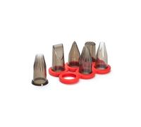 De Buyer - Coffret CRÉATIF : 6 douilles en tritan avec support - 16,5 x 8,5 x 7 cm -, Noir