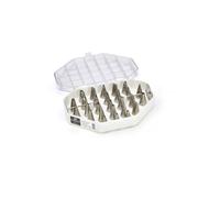 De Buyer - Coffret de 26 douilles en inox spéciales décor - 19,2 x 14 cm - Inox de Qualité Professionnelle, Soudure pour Hygiène Parfaite, S'Adaptent aux Poches Pâtissières