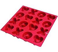 De Buyer, depuis 1830-Moul Flex-1949.00-Moul ' Flex- O X Coeur- 210X210X22.1mm