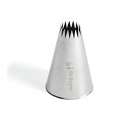 De Buyer - Douille à petit fours en inox - 16 dents, diamètre 1,4 cm | En Inox, Idéale pour Décorer, Garnir et Remplir, Sans Soudure pour Hygiène Parfaite, S'Adapte aux Poches Pâtissières