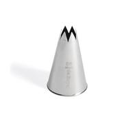 DE BUYER - Douille cannelée en INOX - E6-6 Dents, diamètre 1,3 cm - en INOX, Idéale pour Décorer, Garnir et Remplir, Soudure pour Hygiène Parfaite, s'adapte aux Poches Pâtissières