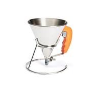 De Buyer - Entonnoir à piston KWIK - automatique en inox 0,8 L avec support - Orange