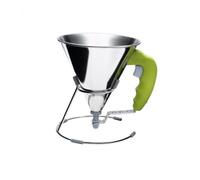 De Buyer - Entonnoir à piston avec pied KWIK en inox - 0,8 L -, Vert