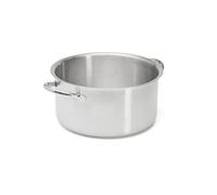 De Buyer - Faitout couvercle en inox PRIM'APPETY - 28 cm - , Inox 18/10 de Qualité Professionnelle, Fond Magnétique Épais pour Cuisson Maîtrisée, Tous Feux + Four, Finition Poli Brossé