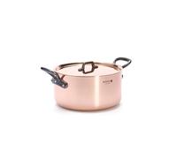 De Buyer - Faitout Cuivre-inox E.F. A Couvercle Anses Fonte Ø20Cm - 29,5 x 20 x 13 cm -