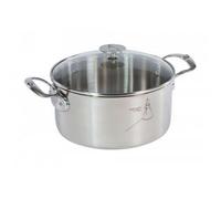 De Buyer Marmite MILADY 20 cm Inox 18/10 poli avec couvercle