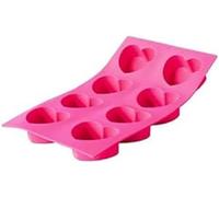 De Buyer-Fauchon-1950.03-Moul ' Flex ROSE "Fauchon" 8 Coeurs S/Plaque - silicone