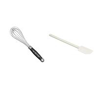 De Buyer - Fouet professionnel fils en inox GOMA - Longueur 35 cm - 2610.35 & 4891.42N Spatule Maryse Souple - lame caoutchouc - 45 cm, Blanc