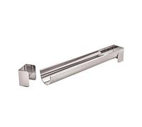 De Buyer - Gouttière à bûche ronde en inox avec embouts amovibles - 30 x 4,4 x 4 cm -, Argent
