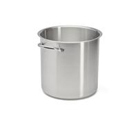 De Buyer - Marmite couvercle en inox PRIM'APPETY - 28 cm - , Inox 18/10 de Qualité Professionnelle, Fond Magnétique Épais pour Cuisson Maîtrisée, Tous Feux + Four, Finition Poli Brossé