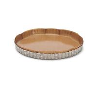 De Buyer Moule à tarte cannelé Crostata Forato DB3214-28 - Inox 28 cm - Fond amovible, perforé 2 mm
