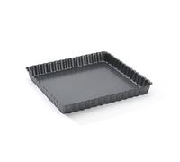 De Buyer - Moule à tarte carré à fond amovible en acier antiadhésif - 23 x 23 cm -, Noir