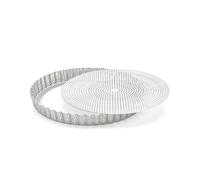 DE BUYER Moule à Tarte Perforé Cannelé Fond Amovible 240x25mm