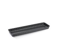 De Buyer – Moule à tarte 4708.36 – rectangulaire – fond amovible, acier antiadhésif – 36 x 10 cm