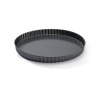 De Buyer – Moule à tarte canelée 32 cm acier antiadhésif fond fixe