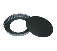 De Buyer Moule à tarte cannelé - Fond amovible - Ø32cm - Bord droit - Acier anti-adhésif