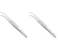 De Buyer - Pince embout coudé en inox de présentation - 16 cm -, Gris (Lot de 2)