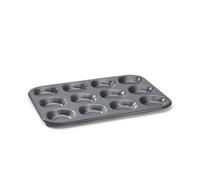 De Buyer - Plaque à 12 tartelettes en acier antiadhésif - Diamètre 7 cm -, Noir
