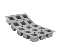 De Buyer - Plaque de 15 Cubes ELASTOMOULE en mousse de silicone - 30 x 17,6 cm, portion 3,5 x 3,5 cm -