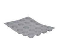 De Buyer - Plaque de 20 mini demi-sphères ELASTOMOULE en mousse de silicone - 30 x 17,6 cm, diamètre 3 cm -, Gris