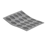De Buyer – Moule silicone Elastomoule 1851.21 – 20 mini-madeleines – Gris 21×17,6 cm