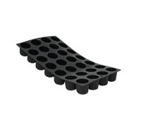 De Buyer – Moule MOUL'FLEX 1977.01 28 mini-cannelés en silicone 17,5 x 30 cm Noir