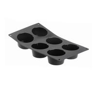 De Buyer - Plaque de 6 Muffins MOUL'FLEX en silicone - 17,5 x 30 cm -, Noir