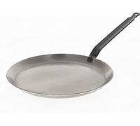 DE BUYER - Poêle à crêpes en acier CARBONE PLUS - 30 cm | Fabriquée en France, en Tôle Blanche d'Acier, Antiadhésif Naturel, Parfait pour Saisir, Griller, Dorer