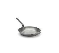 De Buyer - Poêle à frire "Coupe Lyonnaise" en acier CARBONE PLUS avec anse - Diamètre 32 cm -, Gris