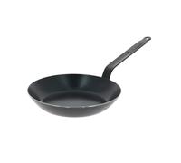de Buyer - Poêle à frire en acier carbone bleu 2mm d'épaisseur - Diamètre 24,1 cm, surface de cuisson 17,5 cm - Passe au four - Finition naturellement anti-adhésive - Fabriquée en France
