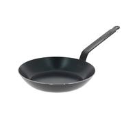 de Buyer - Poêle à frire en acier carbone bleu 2mm d'épaisseur - Diamètre 26,0 cm, surface de cuisson 18,5 cm - Passe au four - Finition naturellement anti-adhésive - Fabriquée en France