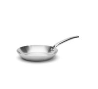 De Buyer - Poêle à frire en inox 3 couches ALCHIMY - 28 cm - Fabriquée en France, Maîtrise de la Cuisson, Inox 18/10, Tous Feux + Four, Finition Poli Brossé