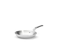 DE BUYER - Poêle à frire ronde en inox 5 couches AFFINITY - 20 cm | Fabriquée en France, Montée Rapide en Température, Inox 18/10, Tous Feux + Four, Finition Poli Brillant