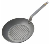 De Buyer Poêle à griller Mineral B Element 32 cm Poêle en fer nervurée
