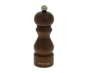 De Buyer Salière et poivrière Rumba céramique 14 cm Marron foncé
