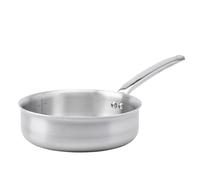 De Buyer - Sauteuse à bords droits en inox 3 couches ALCHIMY - 24 cm - Fabriquée en France, Maîtrise de la Cuisson, Inox 18/10, Tous Feux + Four, Finition Poli Brossé