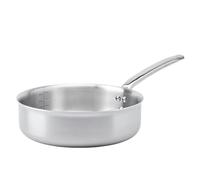 De Buyer - Sauteuse à bords droits en inox 3 couches ALCHIMY - 28 cm - Fabriquée en France, Maîtrise de la Cuisson, Inox 18/10, Tous Feux + Four, Finition Poli Brossé