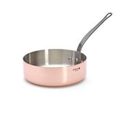De Buyer - Sauteuse Droite Cuivre-inox E.F. Q. Fonte Ø 28Cm - Diamètre 28 cm - 6462.28, Cuir