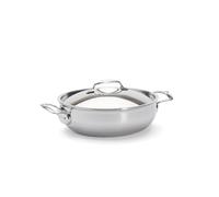 De Buyer - Sautoir bombée à deux anses en inox 5 couches AFFINITY avec couvercle en inox - Diamètre 28 cm - 3745.28, Argent
