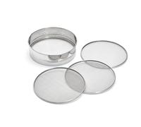 De Buyer - Tamis inox 4 Mailles Interchangeables 0.5-1-2-3 mm - Diamètre 21 cm - Hauteur 6 cm -, Gris