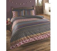 DE CAMA Parure de lit avec Housse de Couette imprimé Ethnique Indien, de Luxe, en Polyester, Multicolore, Simple