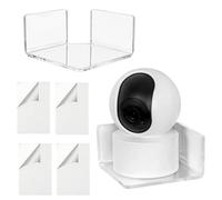 de caméra d'angle - 2 petits supports muraux adhésifs en acrylique, étagère pour caméra de sécurité, en L flottant transparent | de moniteur universel pour chambre d'enfant, salon, chambre à couche