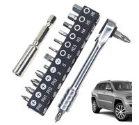 de clés à cliquet 72 dents magnétiques réglables outils | Cliquet de 6,35 mm avec jeu d'embouts percés pour garage, industrie, plomberie, électricité, meubles, voiture, moteur