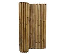 DE-COmmerce Clôture en bambou extrêmement stable, brise-vue XL Nature, fermée en haut, clôture enroulable, clôture de jardin, clôture brise-vue pour jardin, terrasse, balcon (L x H) 180 cm x 150 cm