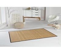 DE-COmmerce Tapis en Bambou HIGHQ - Tapis Couloir en Bambou avec Bordure, antidérapant, 90 x 160 cm