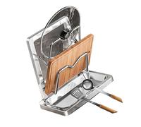 de couvercle de casseroles en acier inoxydable pour petit évier de cuisine, organisateur d ' éponge, de place, de rangement d ' ustensiles de cuisine Stainless Steel Lid