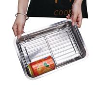 De Cuisson,Acier Inoxydable Anti-Adhésif Avec Grille De Refroidissement - Grande De Cuisson Épaisse Pour - Pour Légumes Viande Biscuits Gâteau Au Four Barbecue Grill Maison