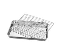 de cuisson en de Cuisson Antiadhésive en Acier ydable avec Grille de | Pour four et barbecue Cuisine extérieure, terrasse, jardin, cour