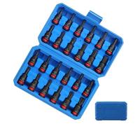 de douilles pour perceuse | 3/8" Drive H3-H14 Hex Attachment | Lot de 24 douilles métriques en chrome vanadium pour mécanicien standard liquet voiture équipement de jardin